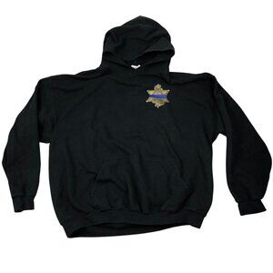 Gildan Men Hoodie Sweatshirt Size 2XL Black Ontario County PBA New York Pullover